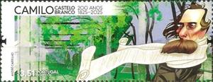 Stamp, Camilo Castelo Branco, Author, Portugal,  , Authors, Famous People, Literary People (Poets and Writers), Literature
