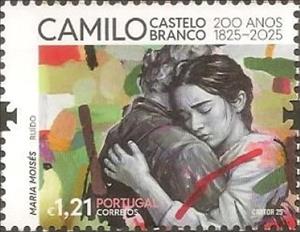 Stamp, Illustration of Maria Moisés, Portugal,  , Authors, Famous People, Literary People (Poets and Writers), Literature