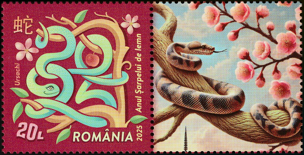 Snake in a Tree Forming the Number 2025