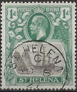 Stamp, Badge of the Colony, Saint Helena,  , Kings, Sailing Ships, Ships