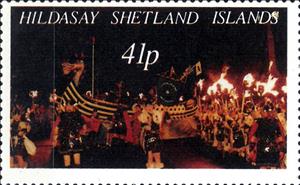 Stamp, Vikings, Scotland, Hildasay, Shetland,  , Viking Era