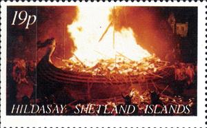 Stamp, Vikings, Scotland, Hildasay, Shetland,  , Viking Era