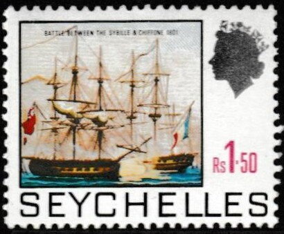 Battle between the sailing vessels Sybille and Chiffone
