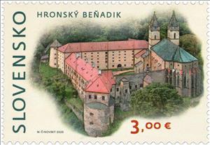 Stamp, Abbey of Hronský Beňadik, Slovakia,  , Buildings, Monasteries and Convents