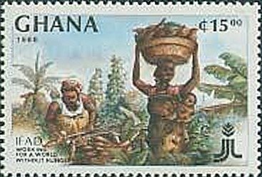 Stamp, Harvesting, Ghana,  