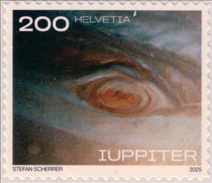 Stamp, Jupiter, Switzerland,  , Astronomy, Planets