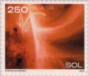 Stamp, Sun, Switzerland,  , Astronomy, Planets, Sun