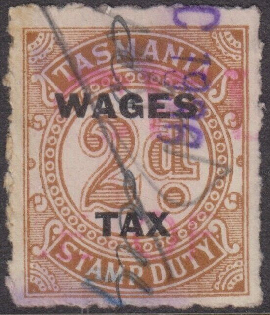 Wages Tax black overprint