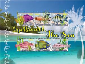 Mini Sheet, Life Beneath the Sea, Tuvalu,  , Animals (Fauna), Fishes, Sea Life
