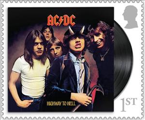 Souvenir Sheet, AC/DC Album Covers : Highway To Hell, United Kingdom of Great Britain & Northern Ireland,  , Famous People, Music, Musicians