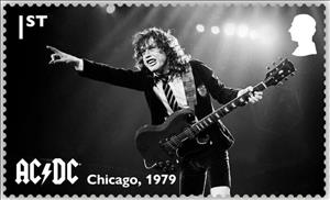 Stamp, AC/DC Performing in Chicago, 1976, United Kingdom of Great Britain & Northern Ireland,  , Famous People, Music, Musicians
