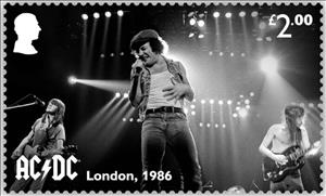 Stamp, AC/DC Performing in London, 1986, United Kingdom of Great Britain & Northern Ireland,  , Famous People, Music, Musicians