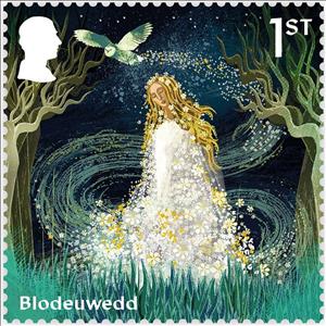 Stamp, Blodeuwedd, United Kingdom of Great Britain & Northern Ireland,  , Legends, Mythology