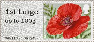 Stamp, Common Poppy (Papaver rhoeas), United Kingdom of Great Britain & Northern Ireland,  , Flowers, Plants (Flora), Poppies (Flower)