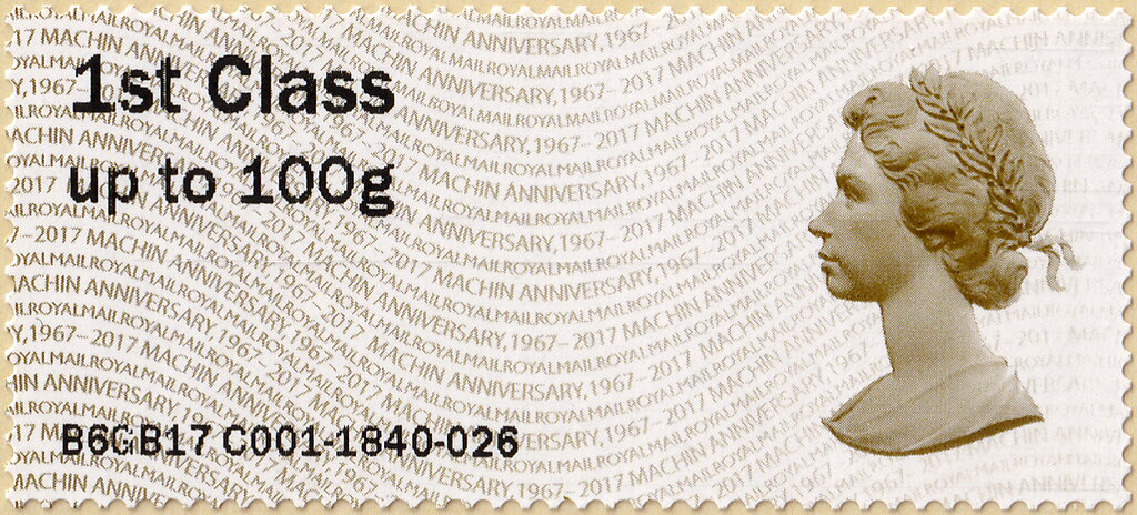 Machin Anniversary 1967-2017 Post and Go (Type IIIA)