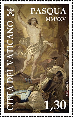 Stamp, Easter 2025, Vatican City,  , Easter