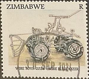 Stamp, Wire Bulldozer, Zimbabwe,  , Toys