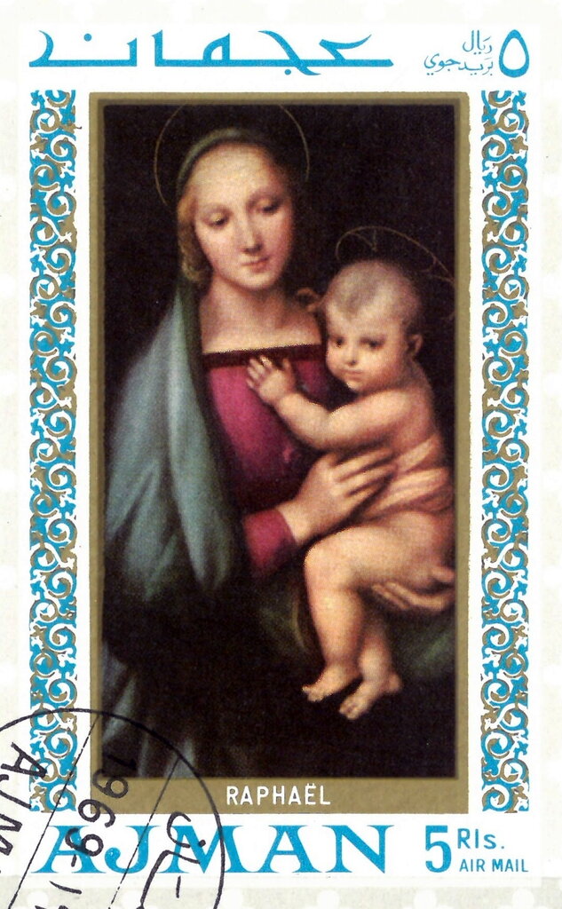 Madonna with child, by Raphael