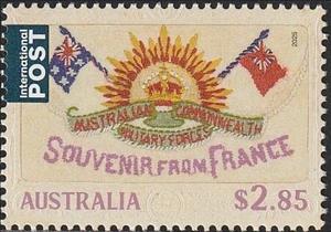 Stamp, Souvenir From France, Australia,  , First World War, Postcards