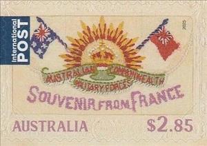 Stamp, Souvenir From France, Australia,  , First World War, Postcards