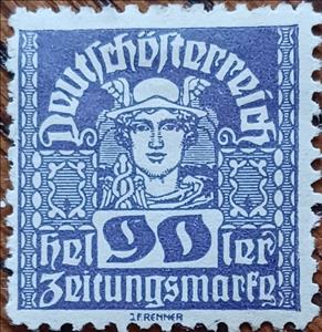 Stamp, Mercury, Austria,  , Gods and goddesses, Mythology