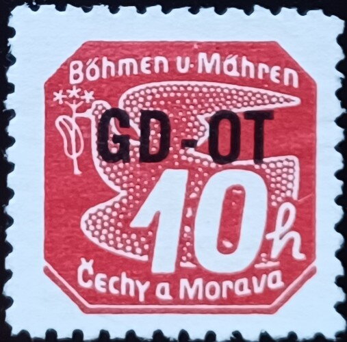 Overprint GD-OT over stylized pidgeon