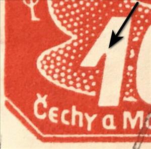 Stamp with Collectible Margin, Overprint GD-OT over stylized pidgeon, Bohemia and Moravia,  , Animals (Fauna), Birds, Peace Doves, Pigeons, Stylized Animals