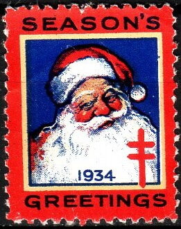 Santa with Season's Greetings