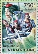 Stamp, Circus Soleil, Central African Republic,  , Artists, Circus