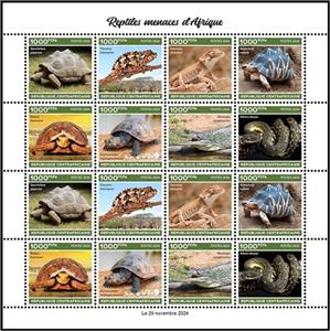 Full Pane, Endangered Reptiles, Central African Republic,  , Animals (Fauna), Crocodiles, Lizards, Reptiles, Snakes, Turtles