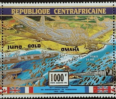 Fighter planes over Juno, Gold and Omaha beaches. c, Planes…