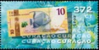 Stamp, 10 Guilder Banknote, Curaçao,  , Banknotes