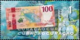 Stamp, 100 Guilder Banknote, Curaçao,  , Banknotes