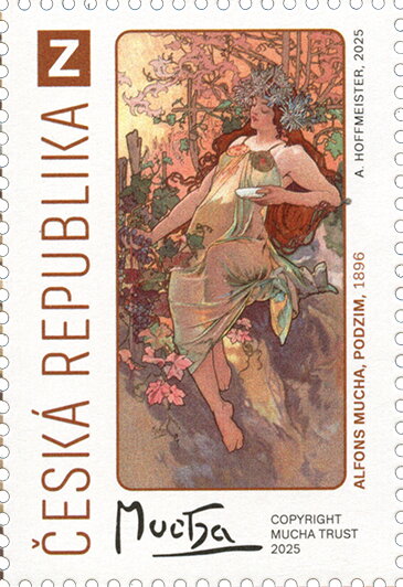 Autumn by Alfons Mucha