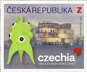 Stamp, Czech Pavillion at Osaka 2025 Exposition, Czech Republic,  , Expositions