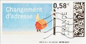 Stamp, New Address / Changement d'adresse, France,  , Houses