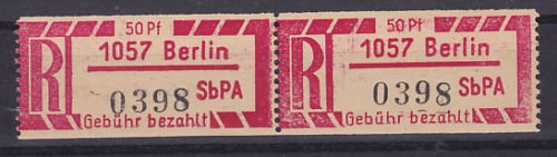 Se-tenant, SbPÄ, Germany, Democratic Republic,  , Numbers