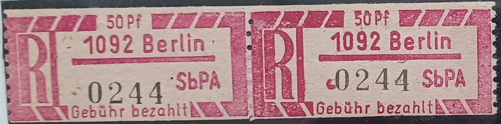 Se-tenant, SbPÄ, Germany, Democratic Republic,  , Numbers