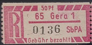 Stamp, SbPÄ, Germany, Democratic Republic,  , Numbers