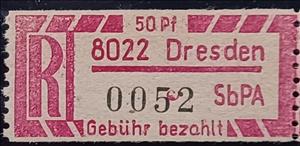 Stamp, SbPÄ, Germany, Democratic Republic,  , Numbers