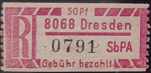 Stamp, SbPÄ, Germany, Democratic Republic,  , Numbers