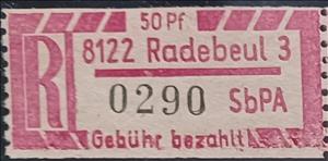 Stamp, SbPÄ, Germany, Democratic Republic,  , Numbers