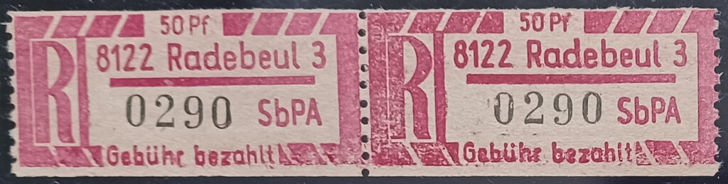 Se-tenant, SbPÄ, Germany, Democratic Republic,  , Numbers