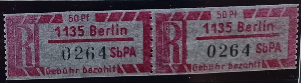 Se-tenant, SbPÄ, Germany, Democratic Republic,  , Numbers