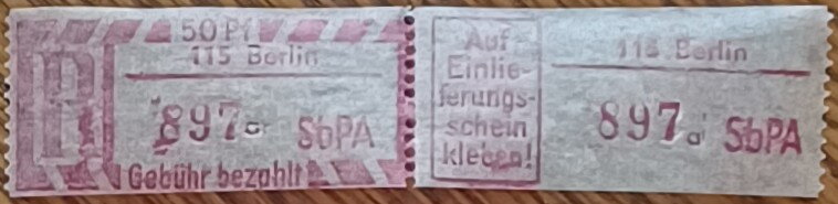 Se-tenant, SbPÄ, Germany, Democratic Republic,  , Letters (Alphabet), Numbers