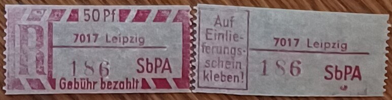 Se-tenant, SbPÄ, Germany, Democratic Republic,  , Letters (Alphabet), Numbers