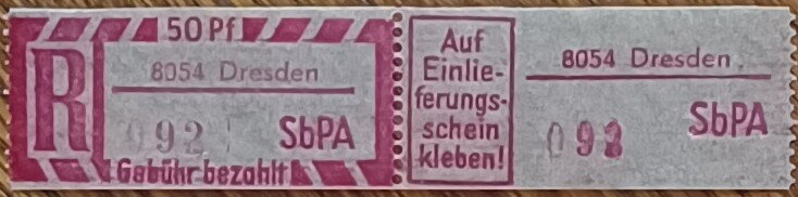 Se-tenant, SbPÄ, Germany, Democratic Republic,  , Letters (Alphabet), Numbers