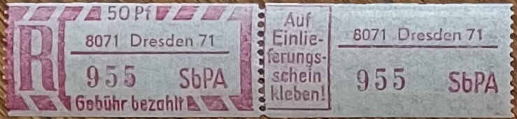 Se-tenant, SbPÄ, Germany, Democratic Republic,  , Letters (Alphabet), Numbers