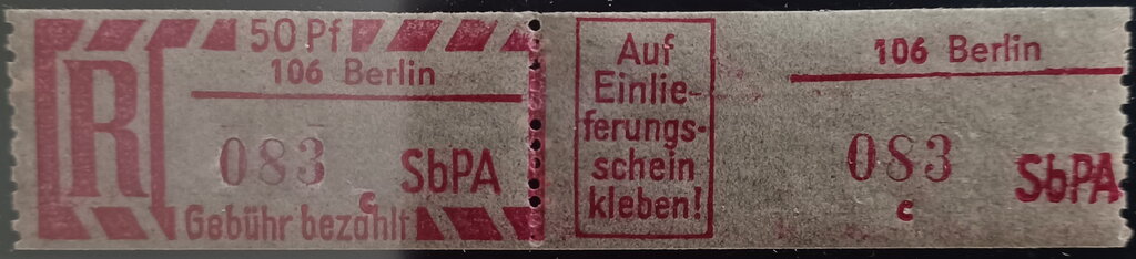Se-tenant, SbPÄ, Germany, Democratic Republic,  , Letters (Alphabet), Numbers