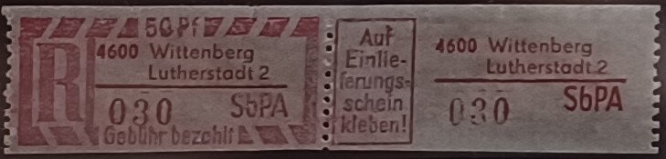 Se-tenant, SbPÄ, Germany, Democratic Republic,  , Letters (Alphabet), Numbers